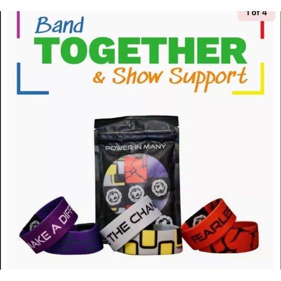 Power In Many Motivational Bracelets HUGE Bundle 9 Packs=27 Bracelets New Sealed - Picture 1 of 5